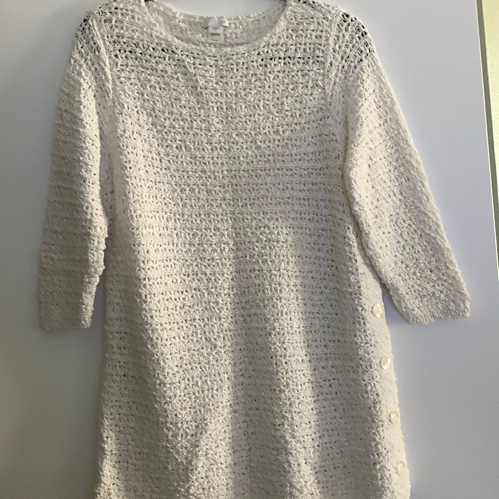 NWOT J.Jill Open Weave Sweater